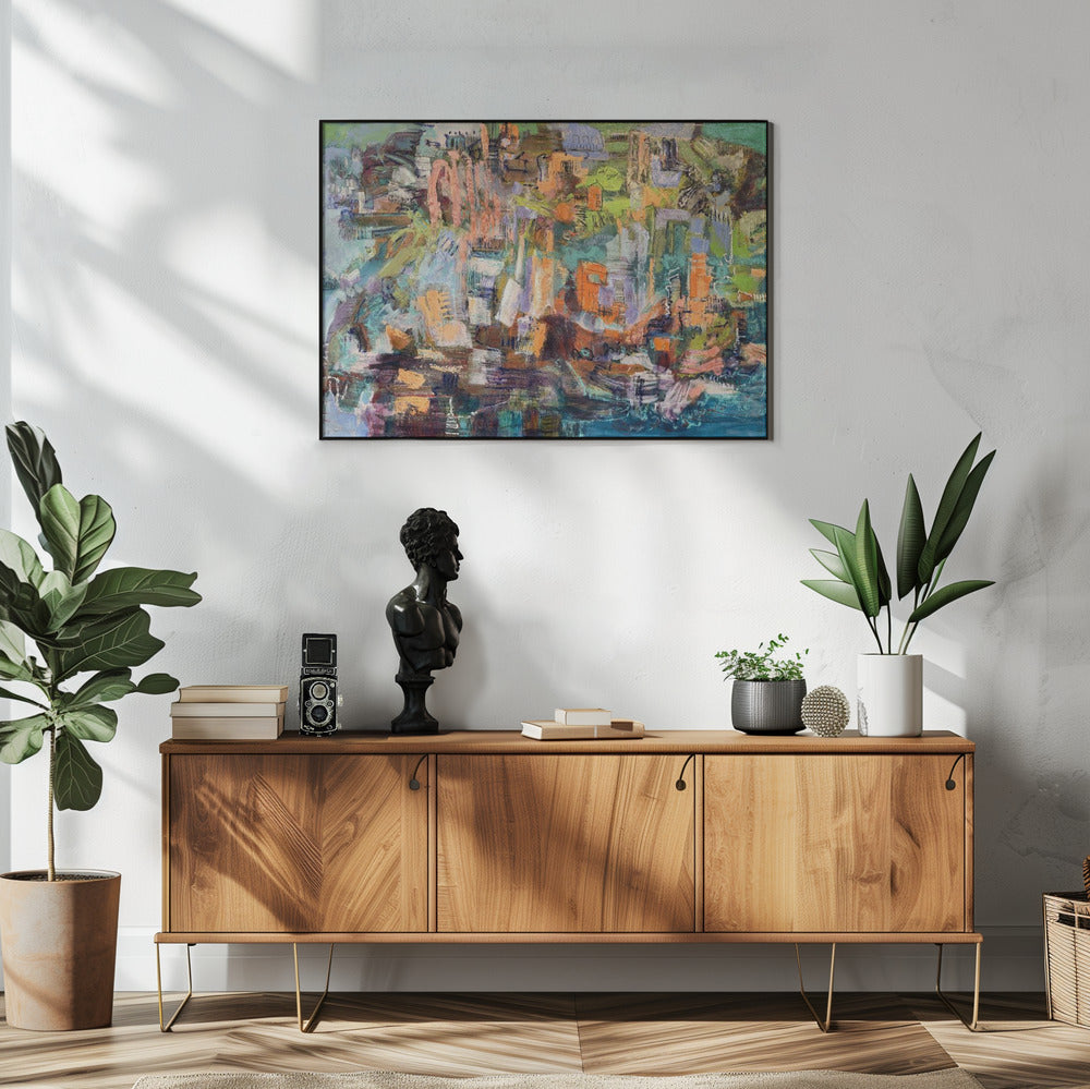 Levendig stadsgezicht | Poster