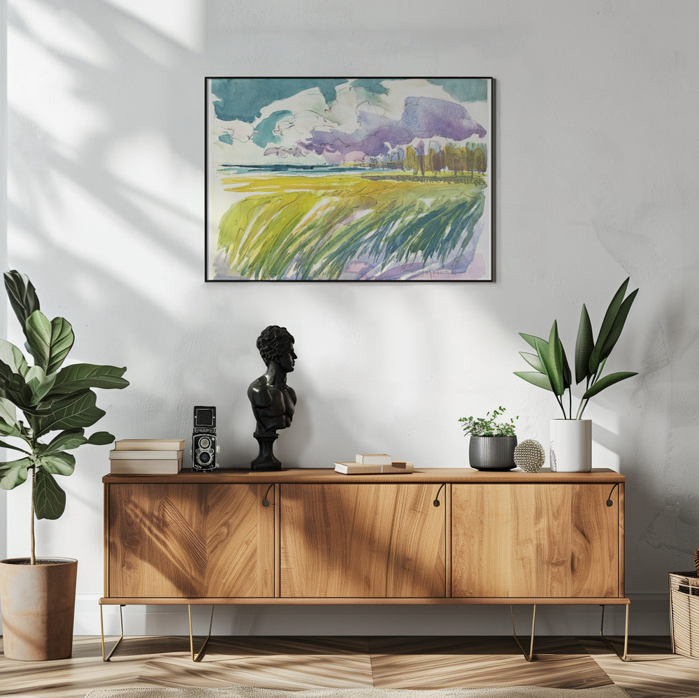 Serene weideluchten | Poster