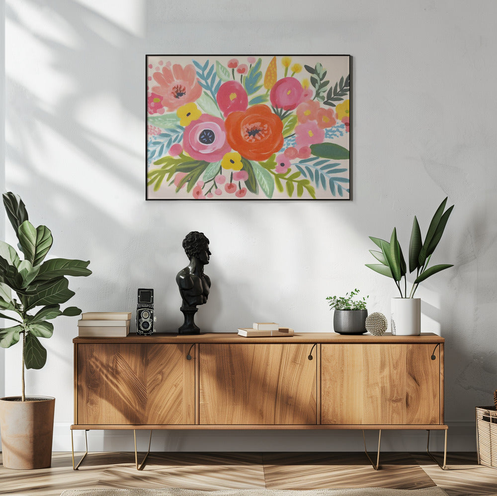 Eigenzinnig bloemenboeket | Poster