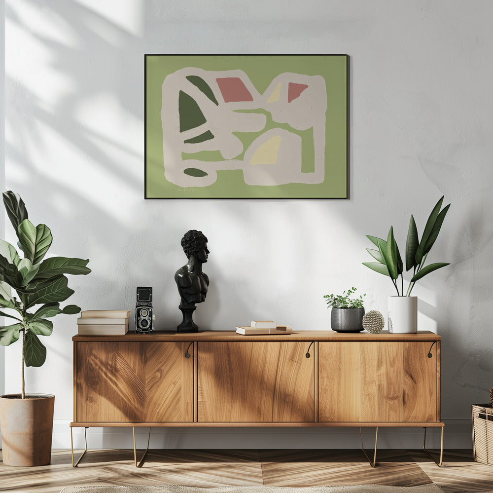 Green and pink ABSTRACT | Poster