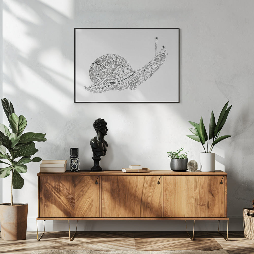 Speels slakkendoolhof | Poster