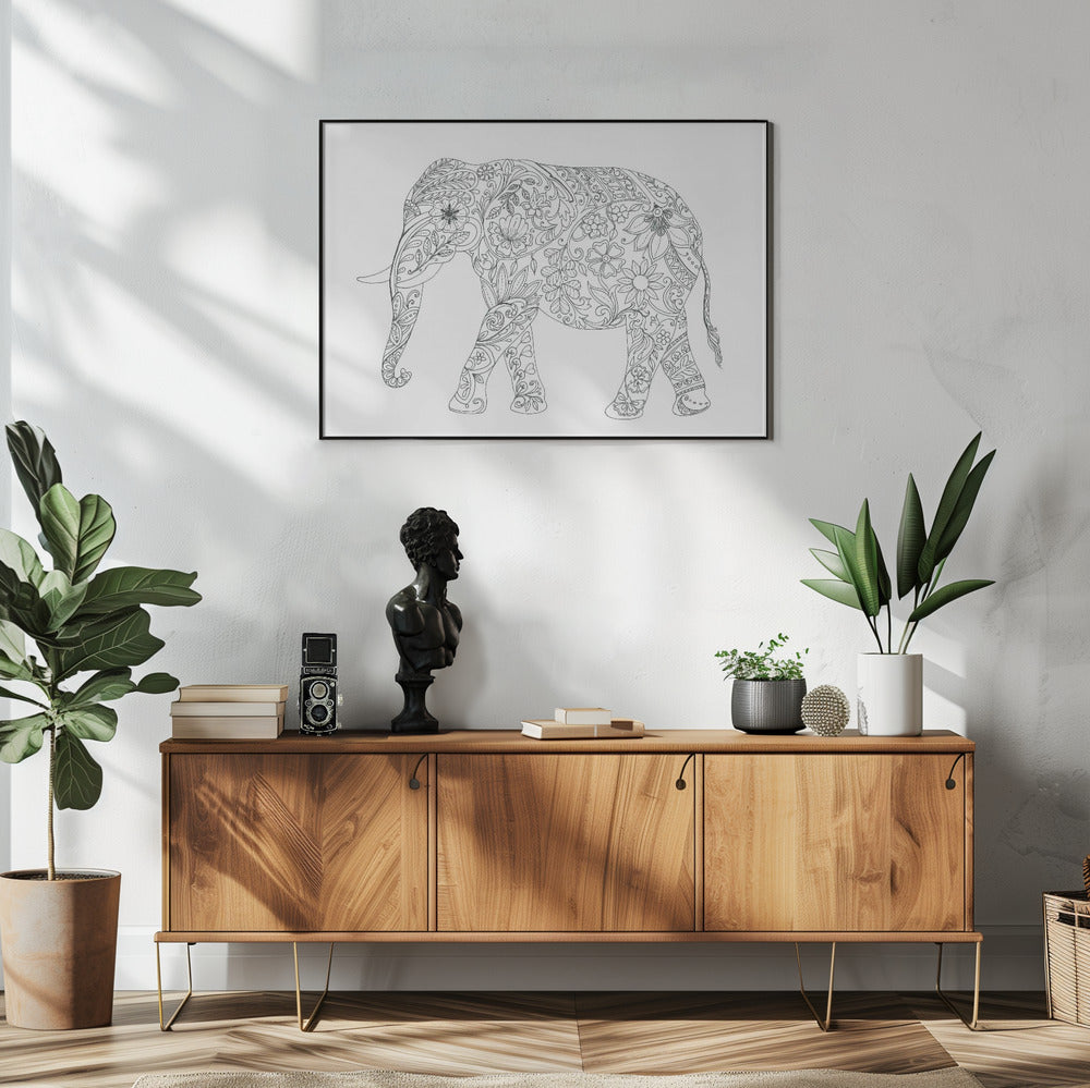 Bloemenolifant | Poster