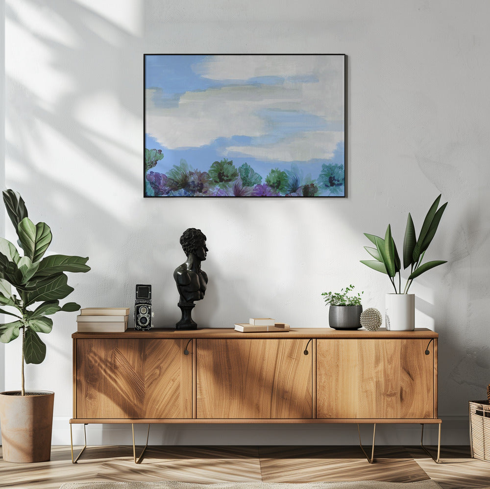 Fluisterende wilde bloemenlucht | Poster