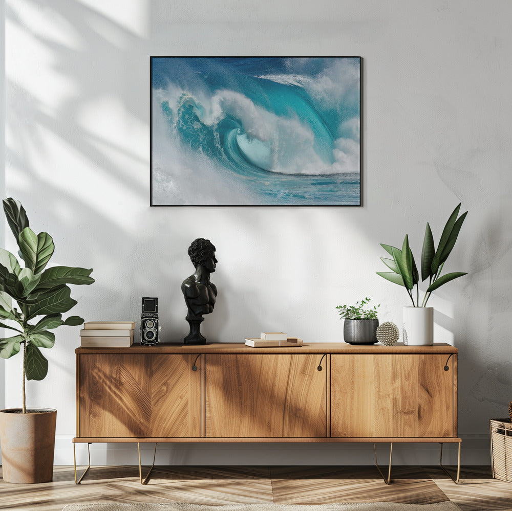 Als de oceaan verandert in blauw vuur | Poster