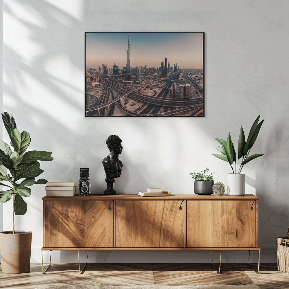 Panorama van de skyline van Dubai | Poster
