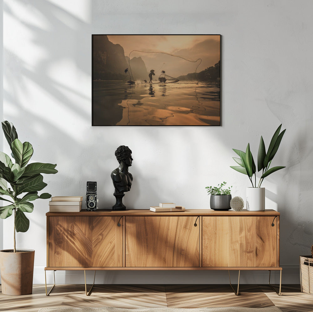 Spreid de visnetten uit | Poster