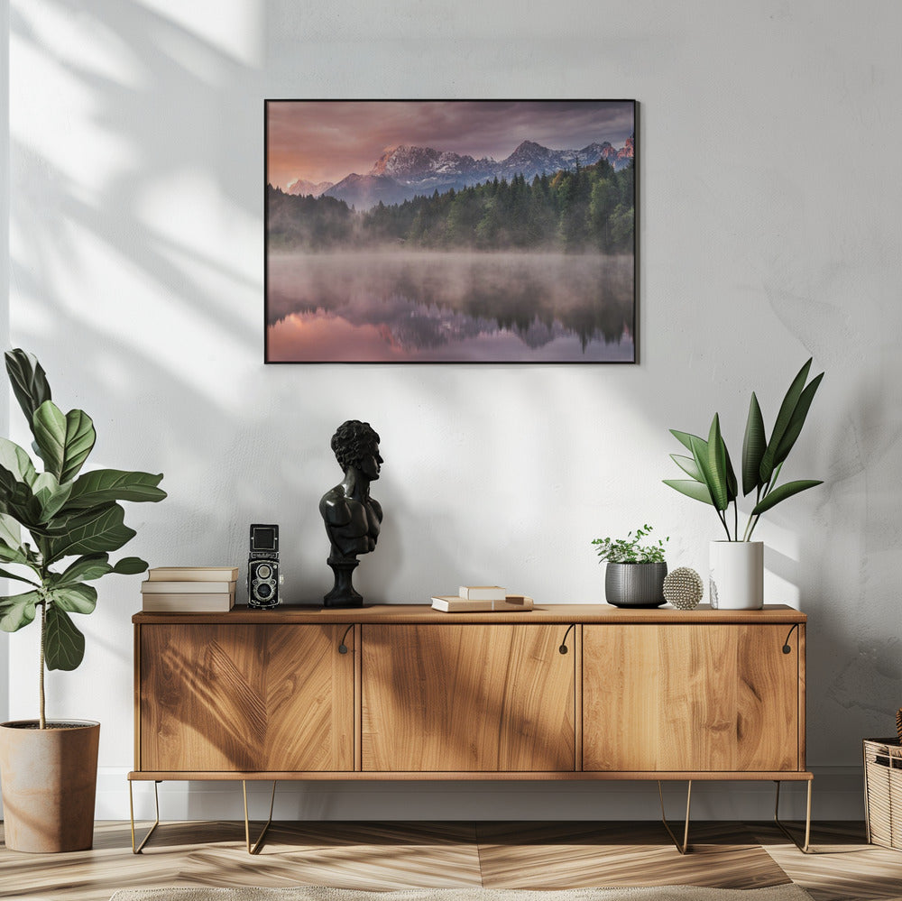 Zonsopgang bij het meer | Poster