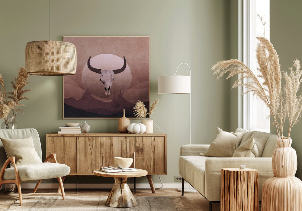 Woestijnmaanopkomst | Canvas