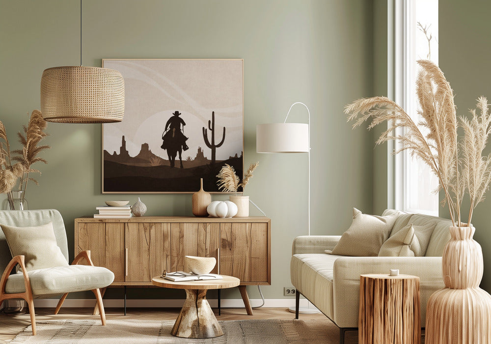 Cowboy's verre rit | Canvas