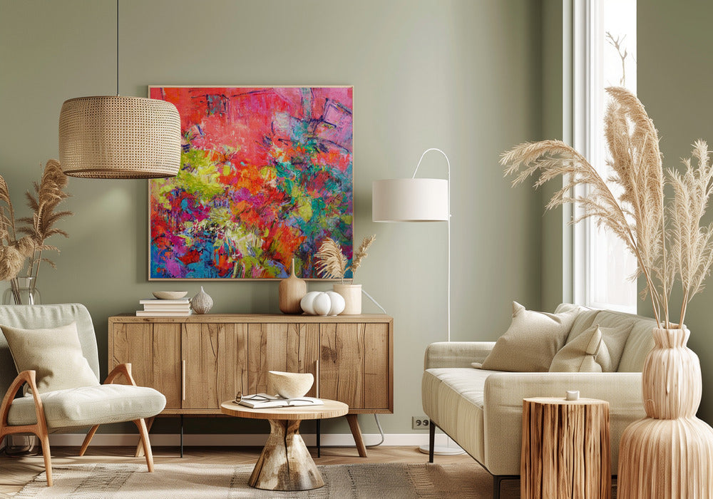 Levendige chaos ontketend | Canvas