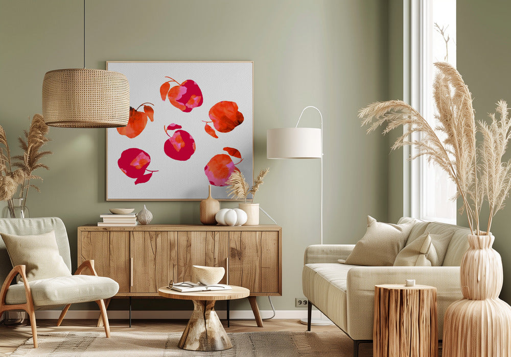 Appel Chiffon Roze Oranje | Canvas