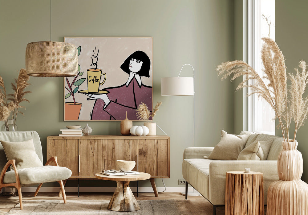Koffieliefhebber | Canvas