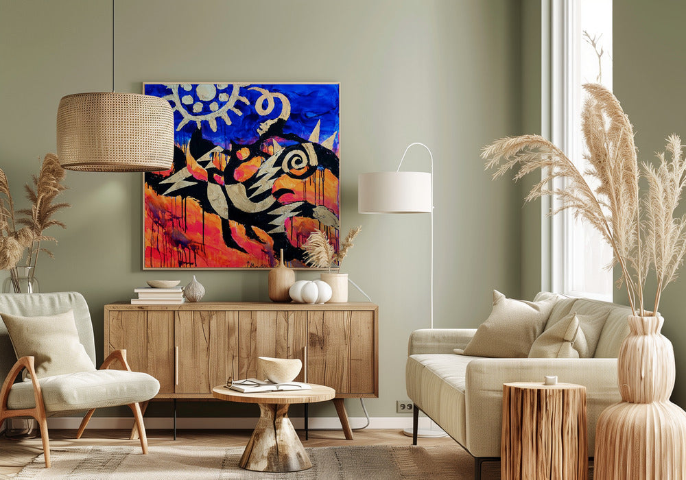 Zonnekop Ruiter en Vrouw | Canvas