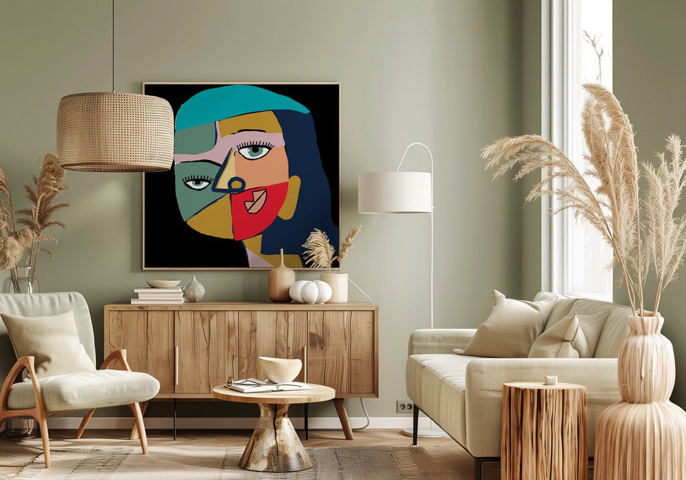 Gezicht van een vrouw | Canvas