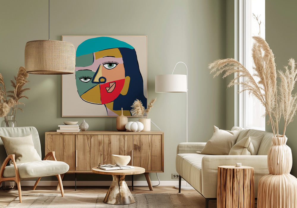 Gezicht van een vrouw | Canvas