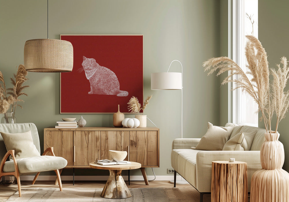 Stoere Banditkat | Canvas