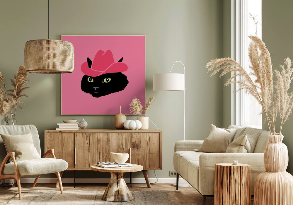 Marcy de schattige cowgirlkat | Canvas