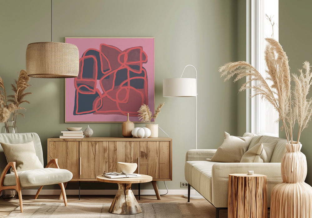 Roze Abstract | Canvas