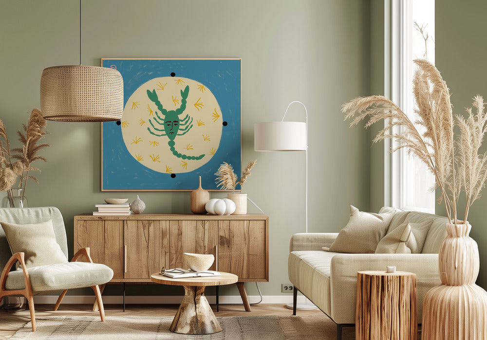 Schorpioen met een menselijk gezicht | Canvas