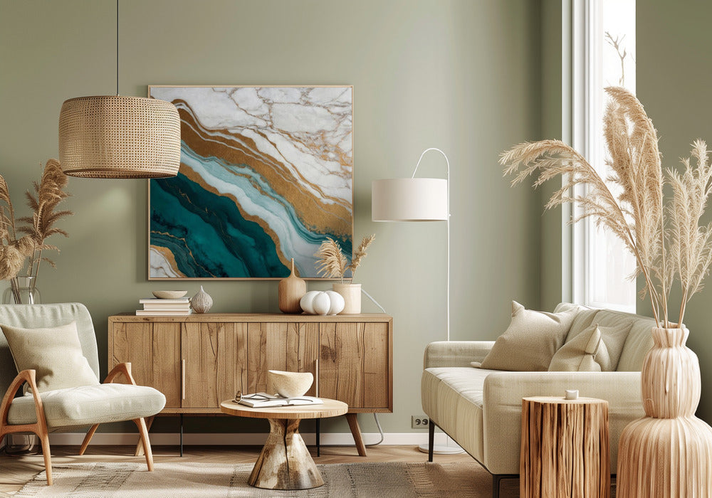 Gouden Adergolven | Canvas