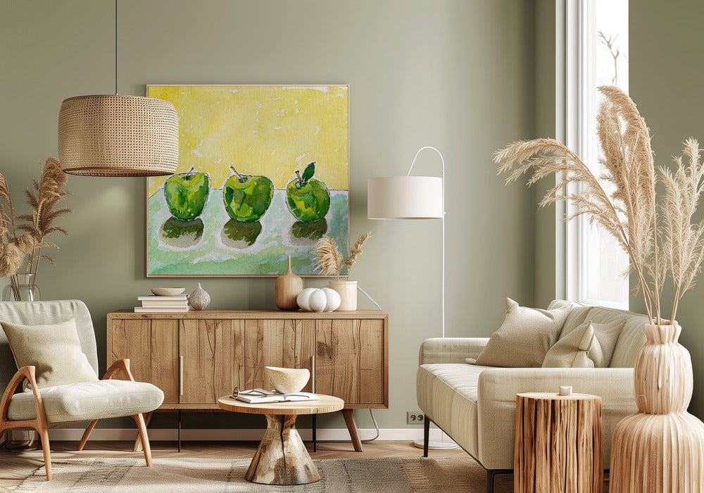Groene appels | Canvas