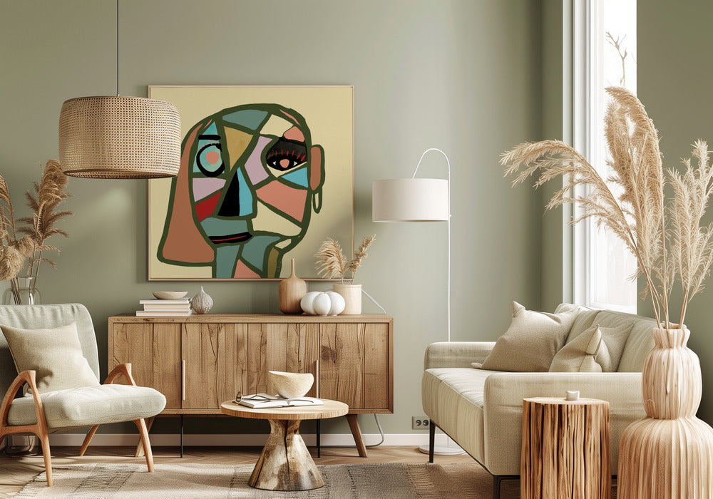 Abstract gezicht | Canvas