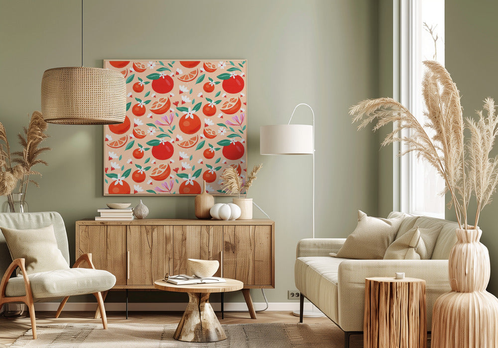 Citruspatroon | Canvas