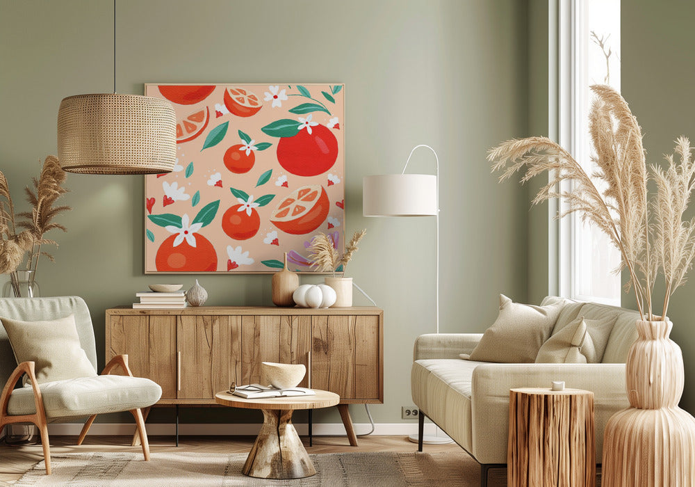Citruspatroon | Canvas