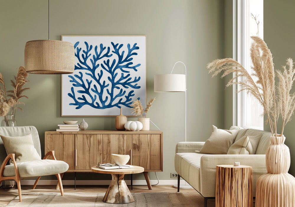Koraal Vierkant II | Canvas