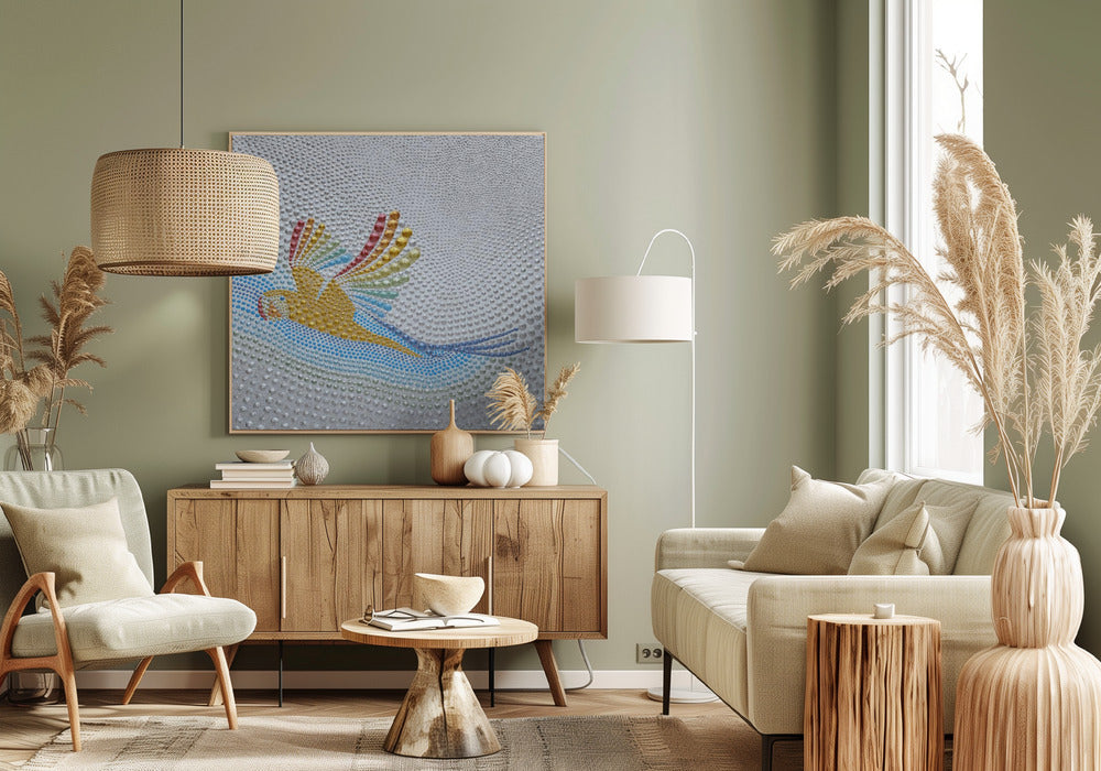 Regenboogpapegaai Vlucht | Canvas