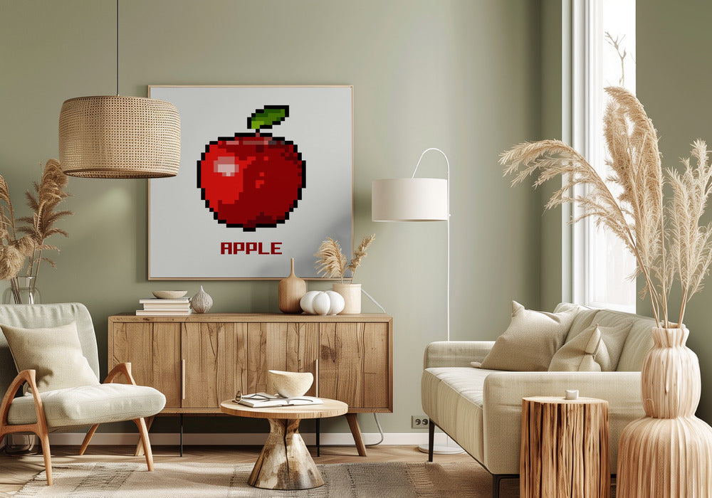 Pixel Fruit - Appel | Canvas
