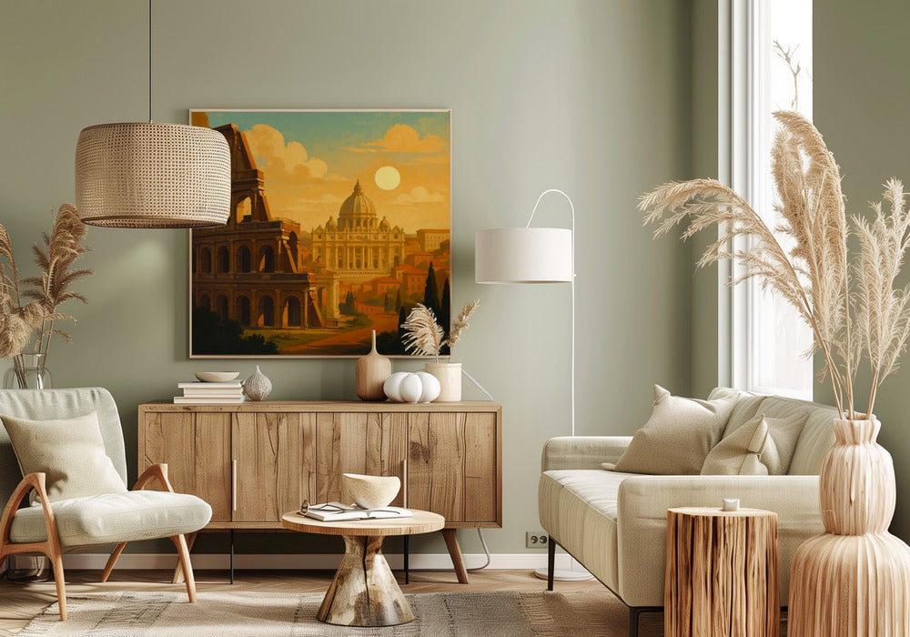 Rome bij de Gouden Dageraad | Canvas