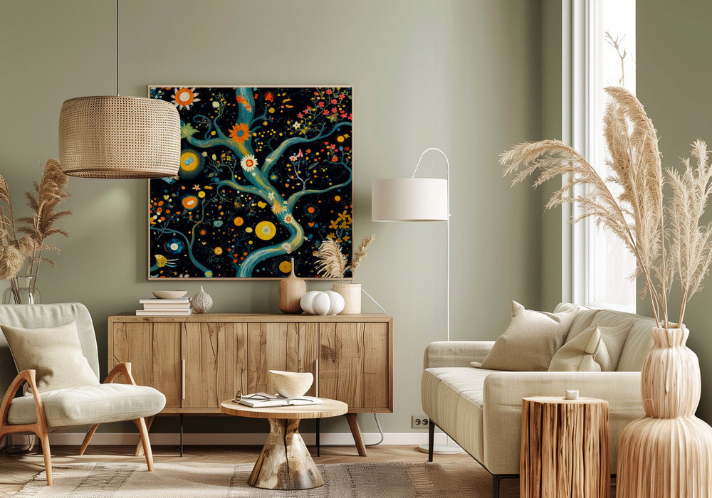 Kosmische tuin bloeit | Canvas