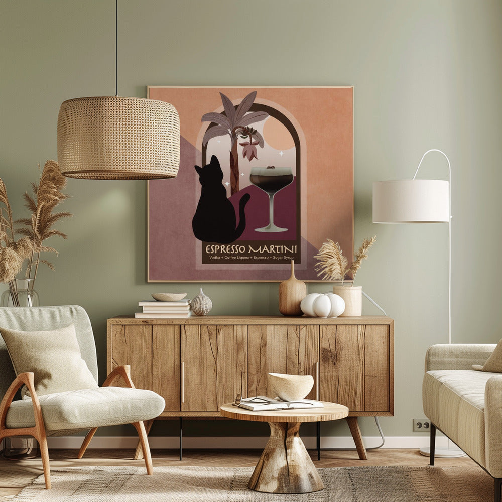 Maanverlichte espresso | Canvas