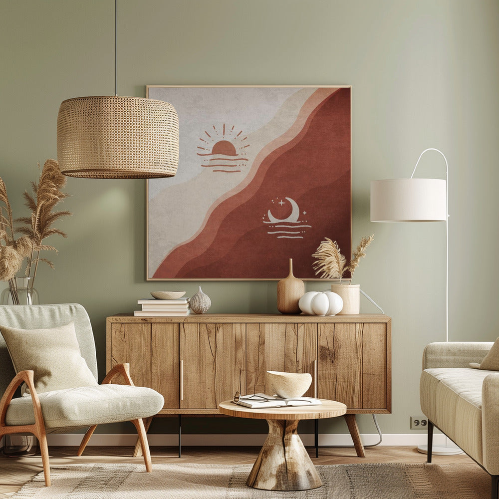 Dag- en nachtharmonie | Canvas