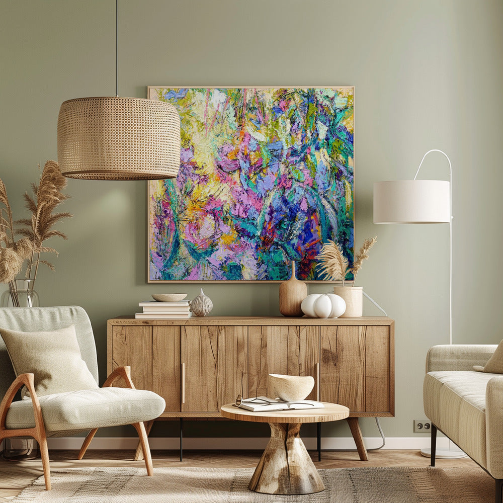 Expressionistisch kleurrijk abstract | Canvas