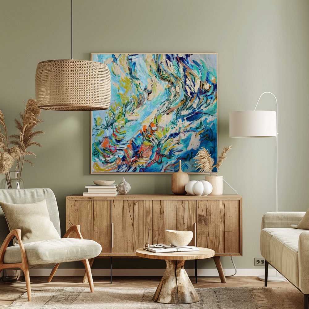 Een uitbarsting van bloeiend licht | Canvas