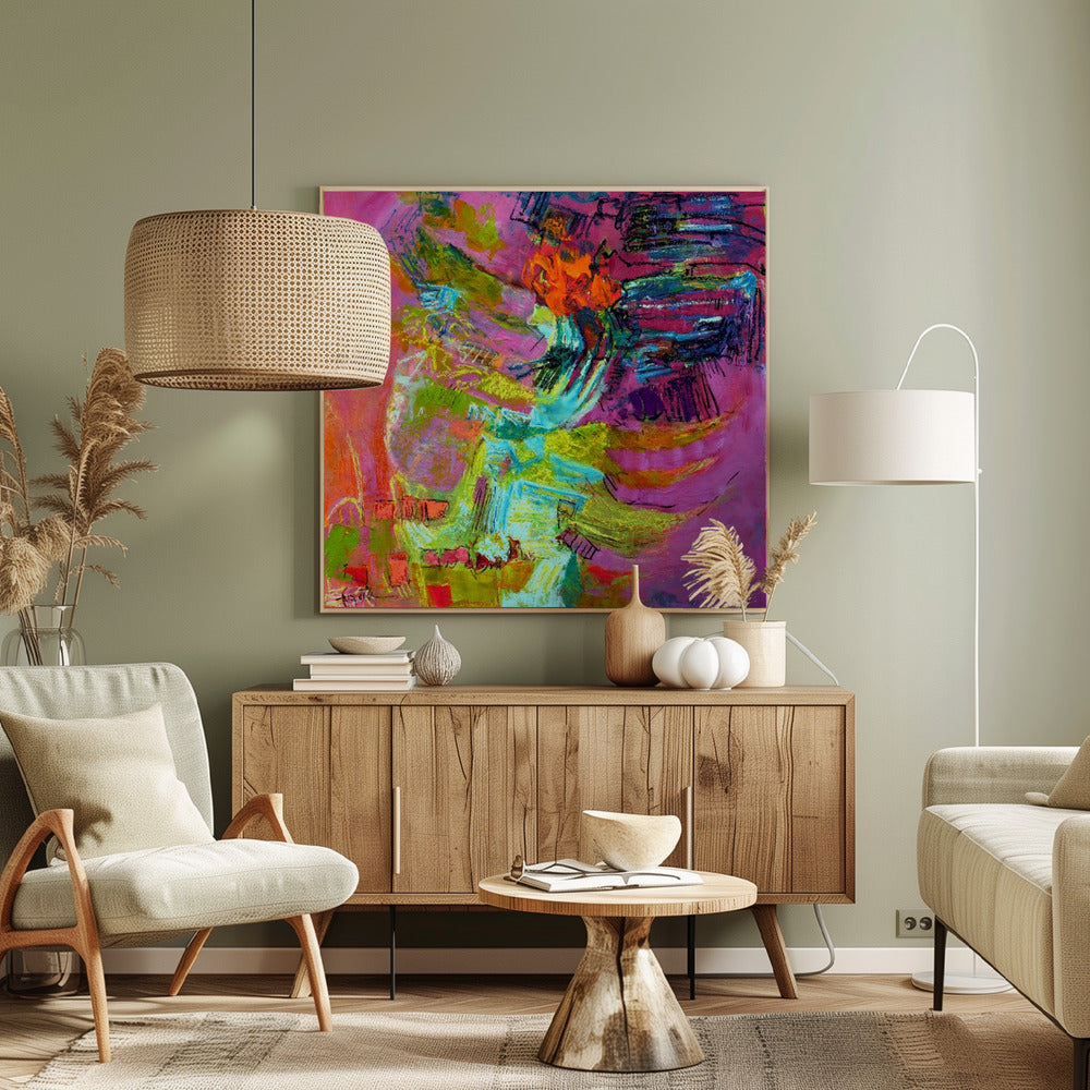 Tussen de groene weiden | Canvas