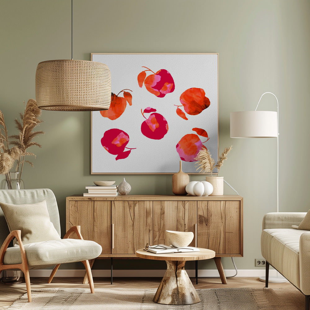 Appel Chiffon Roze Oranje | Canvas