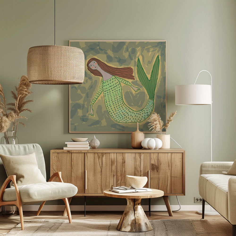 Mermaid green | Canvas