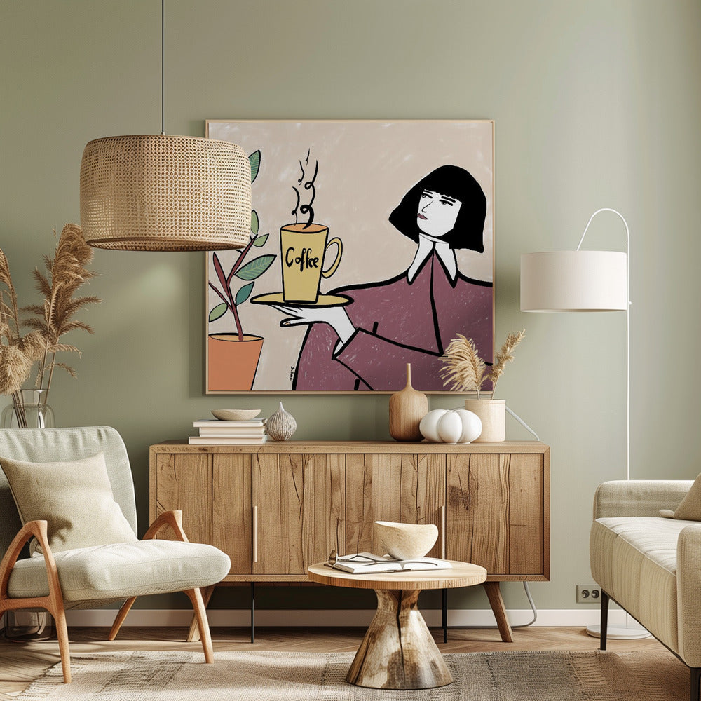 Koffieliefhebber | Canvas