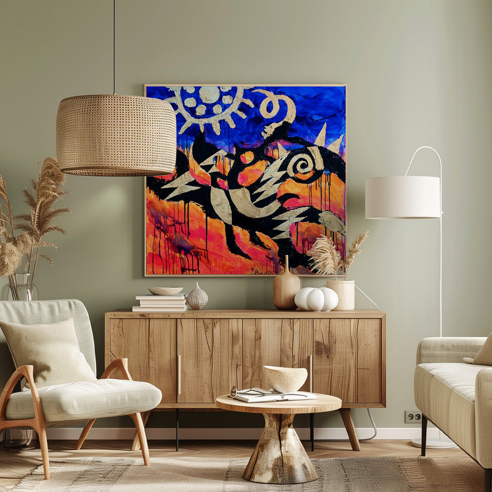 Zonnekop Ruiter en Vrouw | Canvas