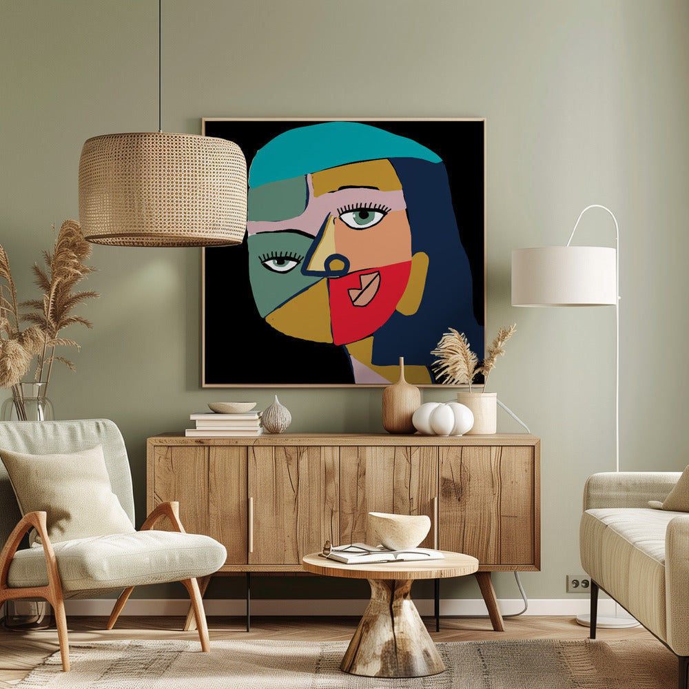 Gezicht van een vrouw | Canvas