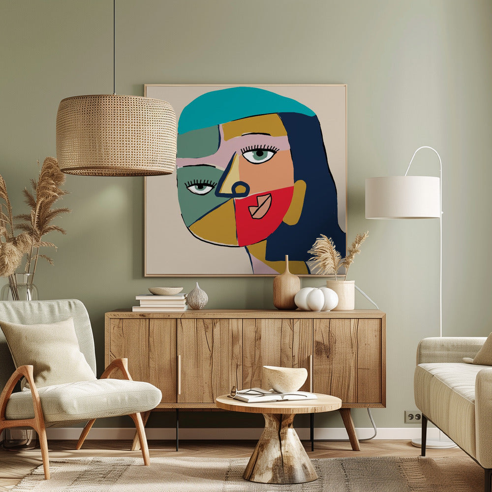 Gezicht van een vrouw | Canvas