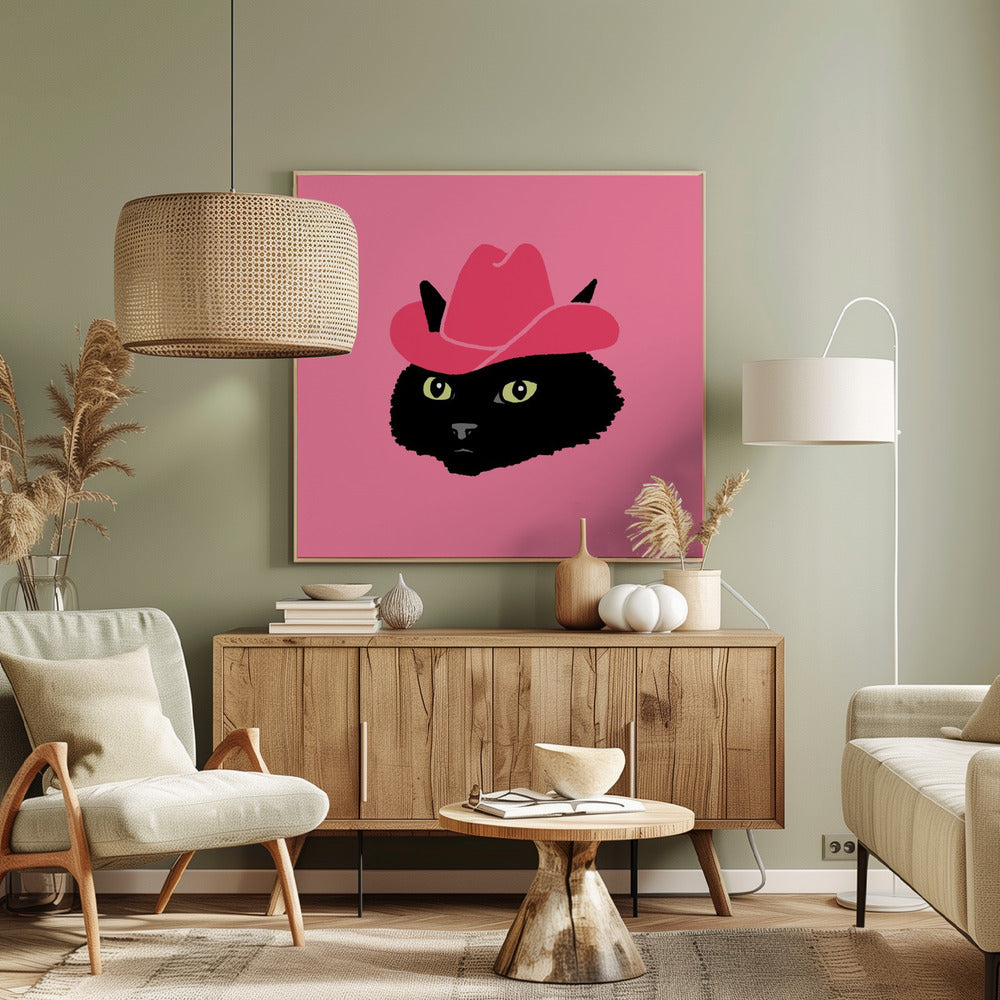 Marcy de schattige cowgirlkat | Canvas