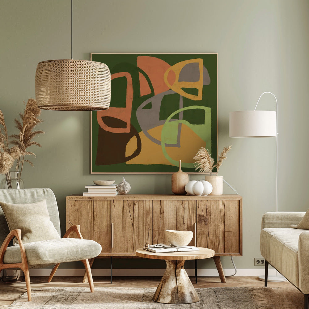 Abstracte patronen in aardkleuren | Canvas
