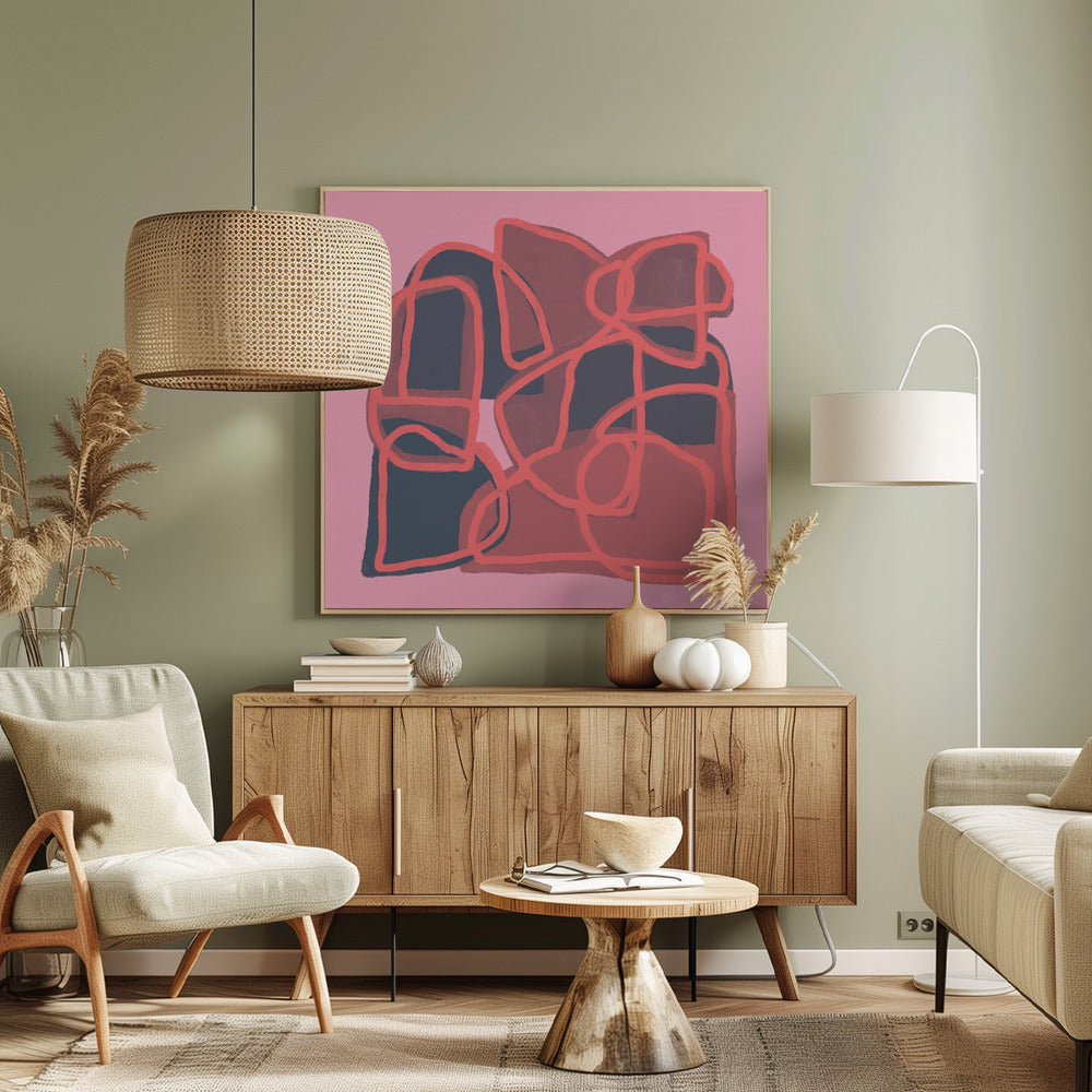 Roze Abstract | Canvas