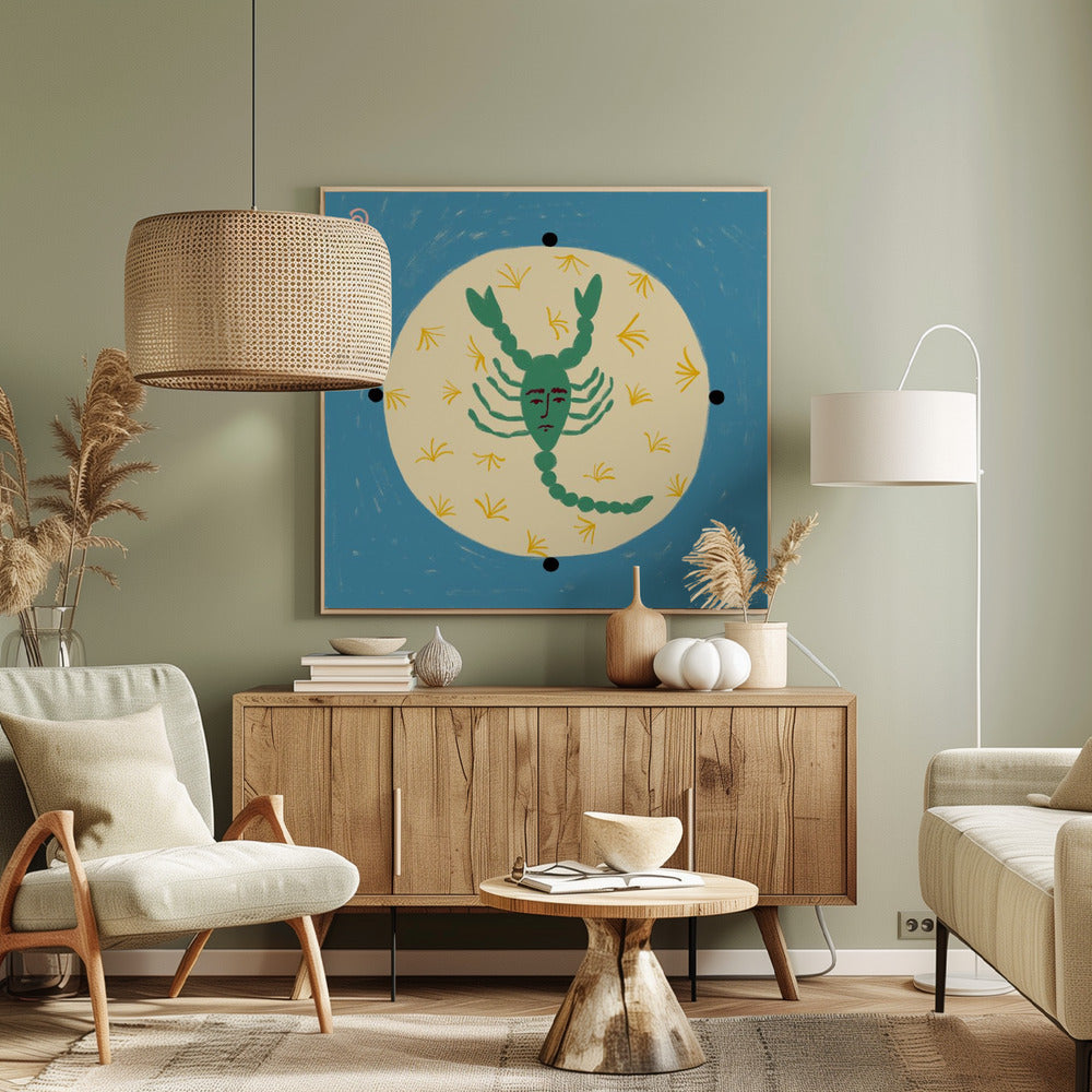 Schorpioen met een menselijk gezicht | Canvas