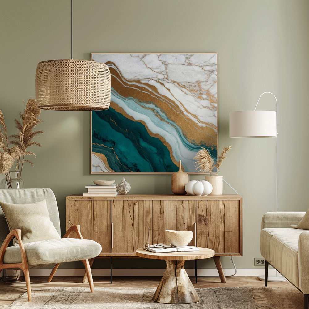 Gouden Adergolven | Canvas