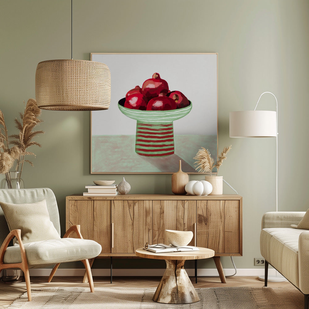 Granaatappel fruitschaal | Canvas